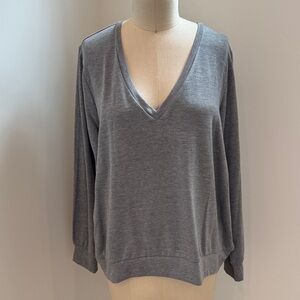 Torrid Gray V-Neck Pajama Top